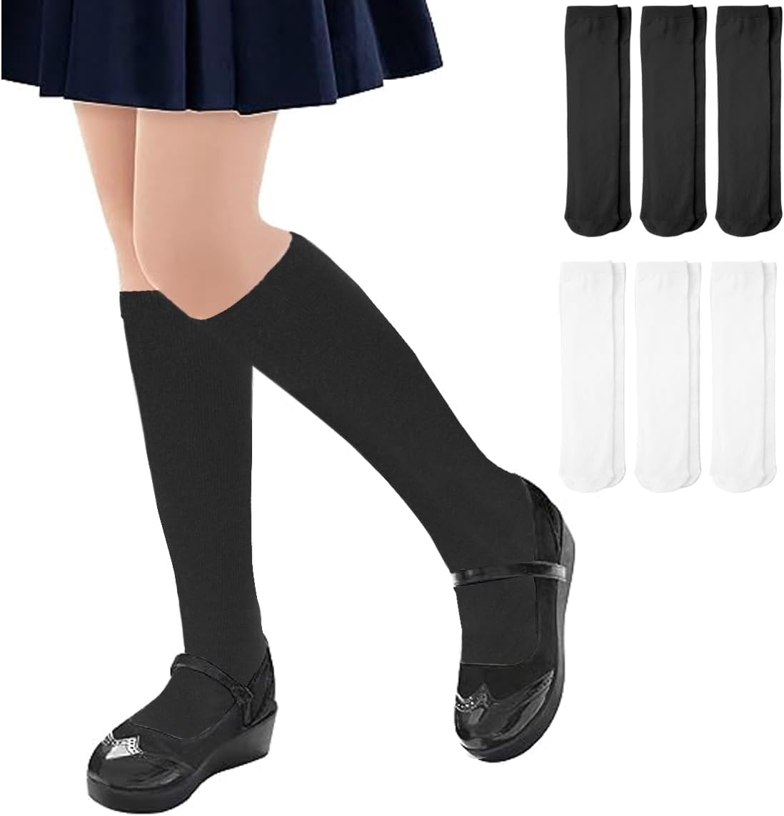 White knee-high socks for Alice in Wonderland costume
