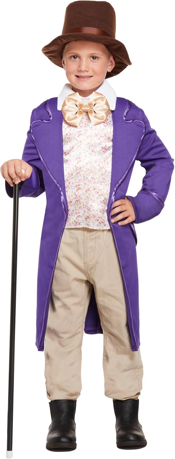 Purple velvet jacket or waistcoat for Willy Wonka costume